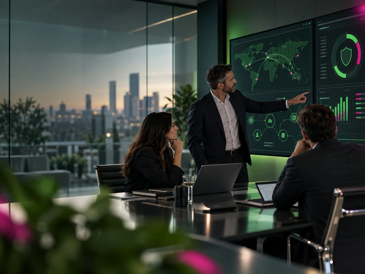 SERVIBIT consulting team discussing cybersecurity assurance